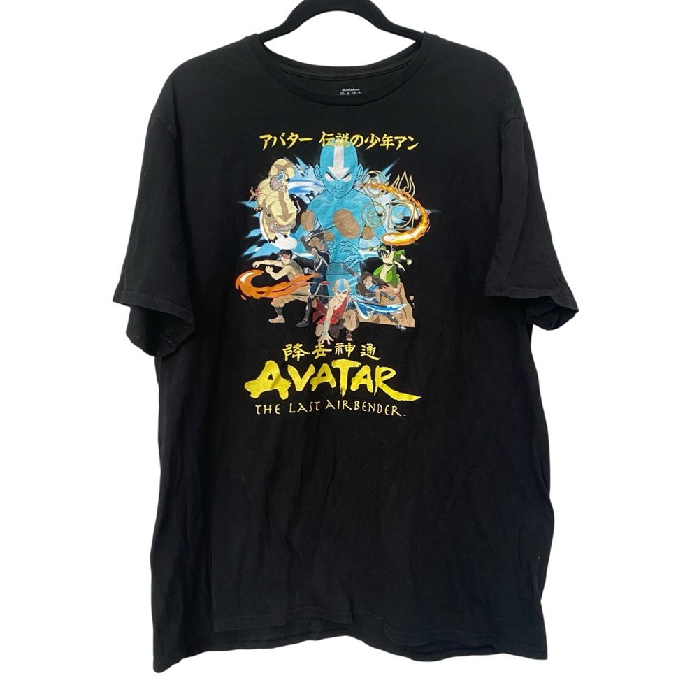 Avatar The Last Airbender Black Graphic T-Shirt Tee size 2XL Nickelodeon XXL